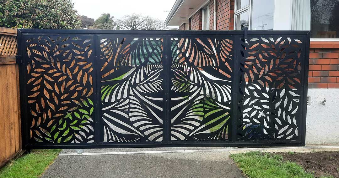 Lasercut Panel Sliding Gate